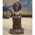 standing copper kuanyin buddha sculpture